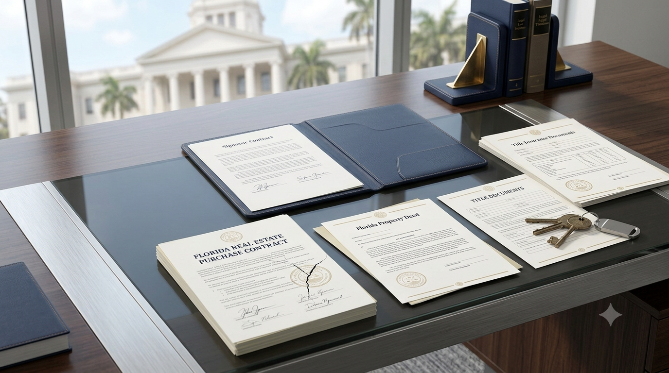 Breach of Real Estate Contract in Florida involving a signed property agreement