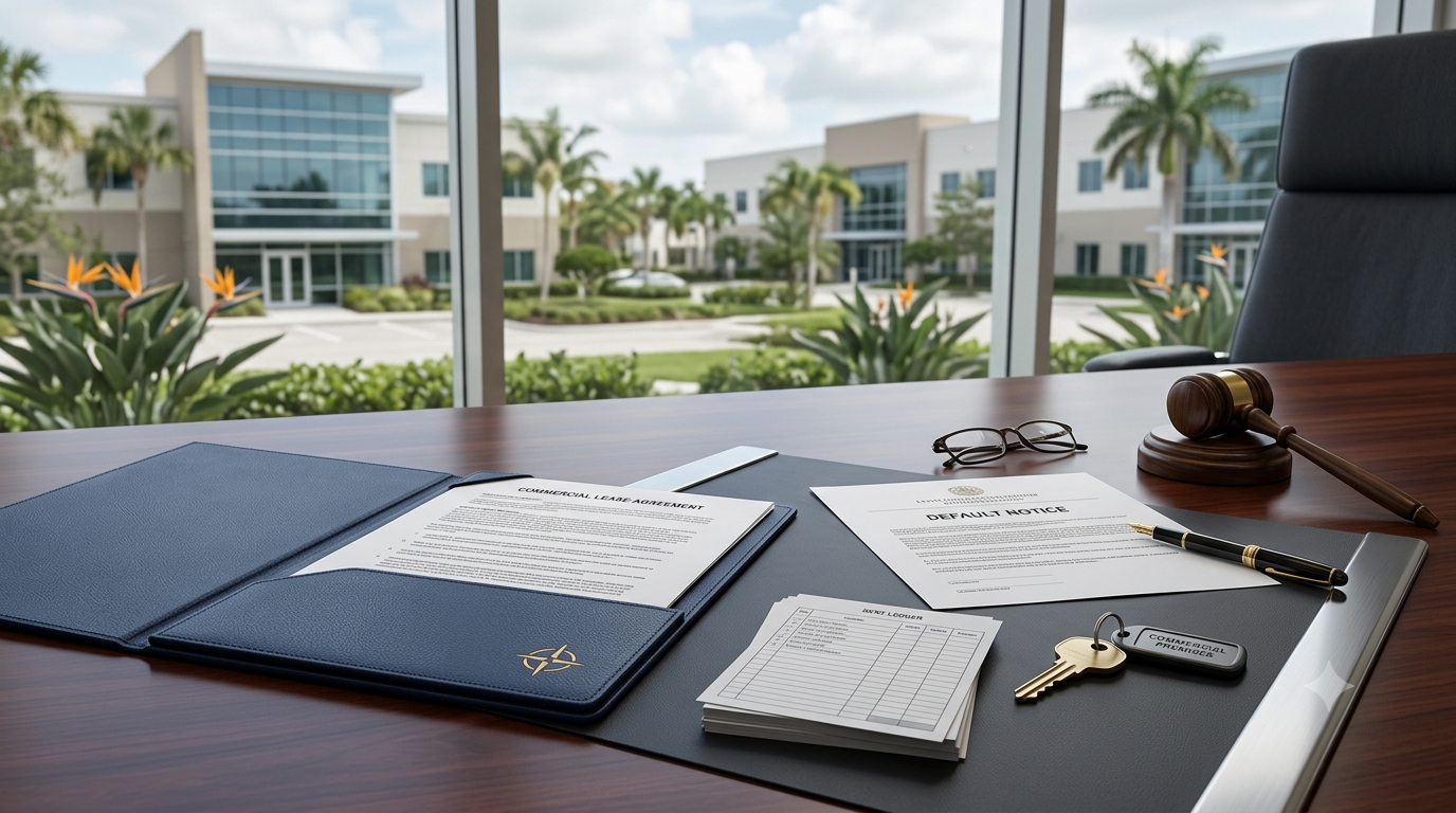 Commercial lease default notice in Florida